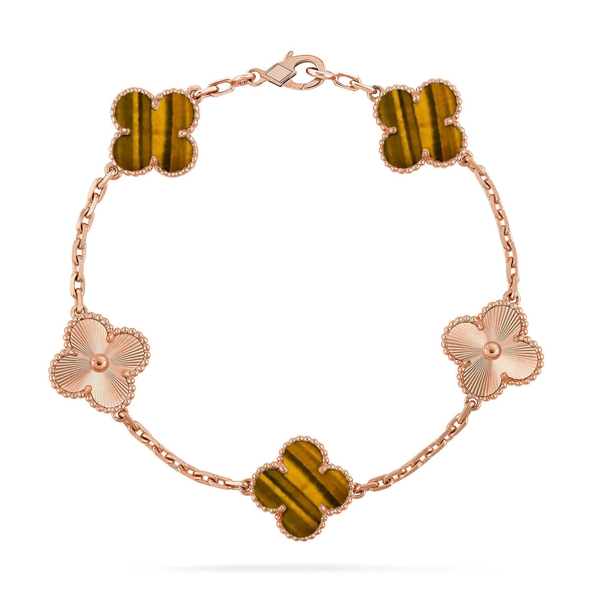 [Stars Jewelry] CLOVER 5 MOTIFS TIGER EYE BRACELET COLLECTION