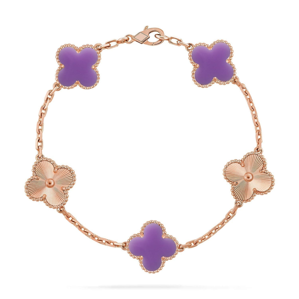 [Stars Jewelry]CLOVER 5 MOTIF LIGHT PURPLE BRACELET COLLECTION