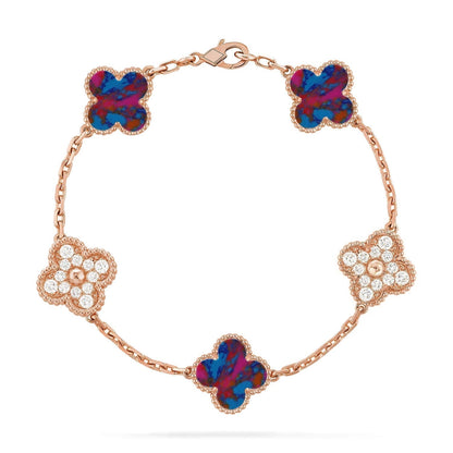 [Stars Jewelry]CLOVER 5 MOTIF COLOR GEMSTONES BRACELET COLLECTION
