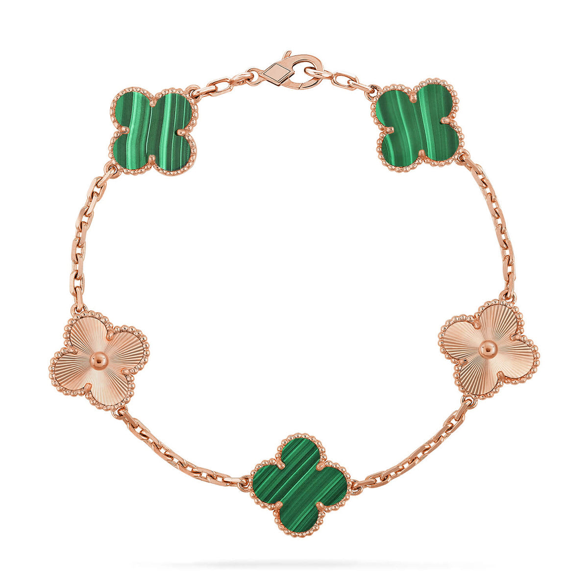 [Stars Jewelry] CLOVER 5 MOTIF MALACHITE BRACELET COLLECTION