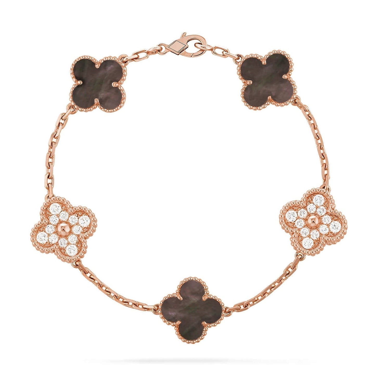 [Stars Jewelry] CLOVER 5 MOTIF GRAY MOP BRACELET COLLECTION