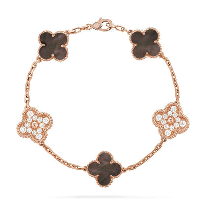 [Stars Jewelry] CLOVER 5 MOTIF GRAY MOP BRACELET COLLECTION