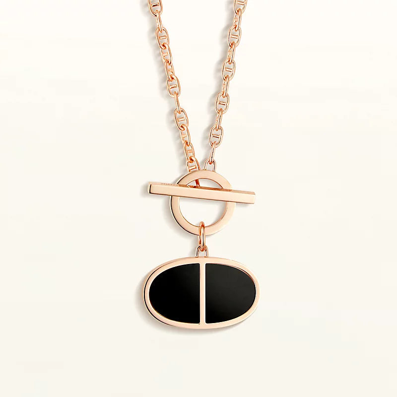 [Stars Jewelry]CHAINE VERSO BLACK CERAMIC NECKLACE