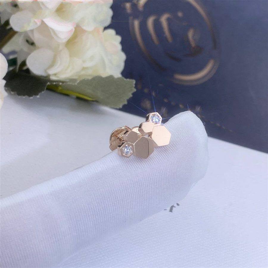 [Stars Jewelry]BEE LOVE PINK GOLD DIAMOND EARRINGS