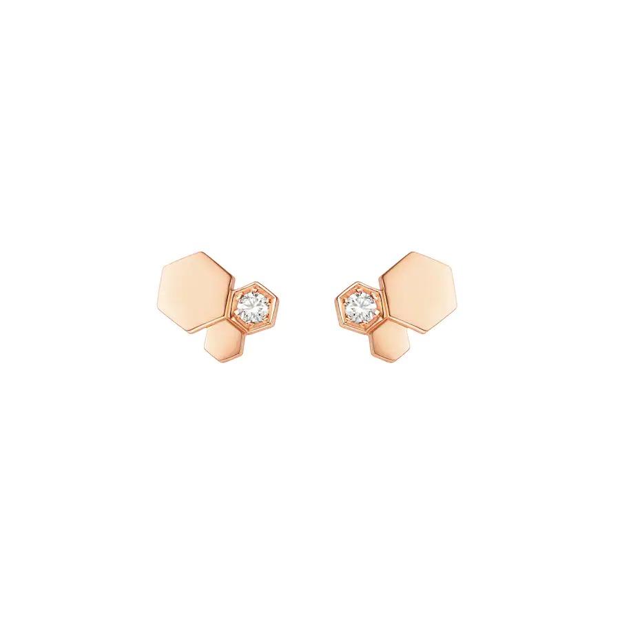 [Stars Jewelry]BEE LOVE PINK GOLD DIAMOND EARRINGS