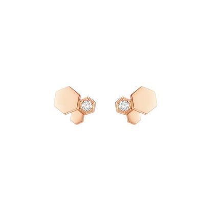[Stars Jewelry]BEE LOVE PINK GOLD DIAMOND EARRINGS