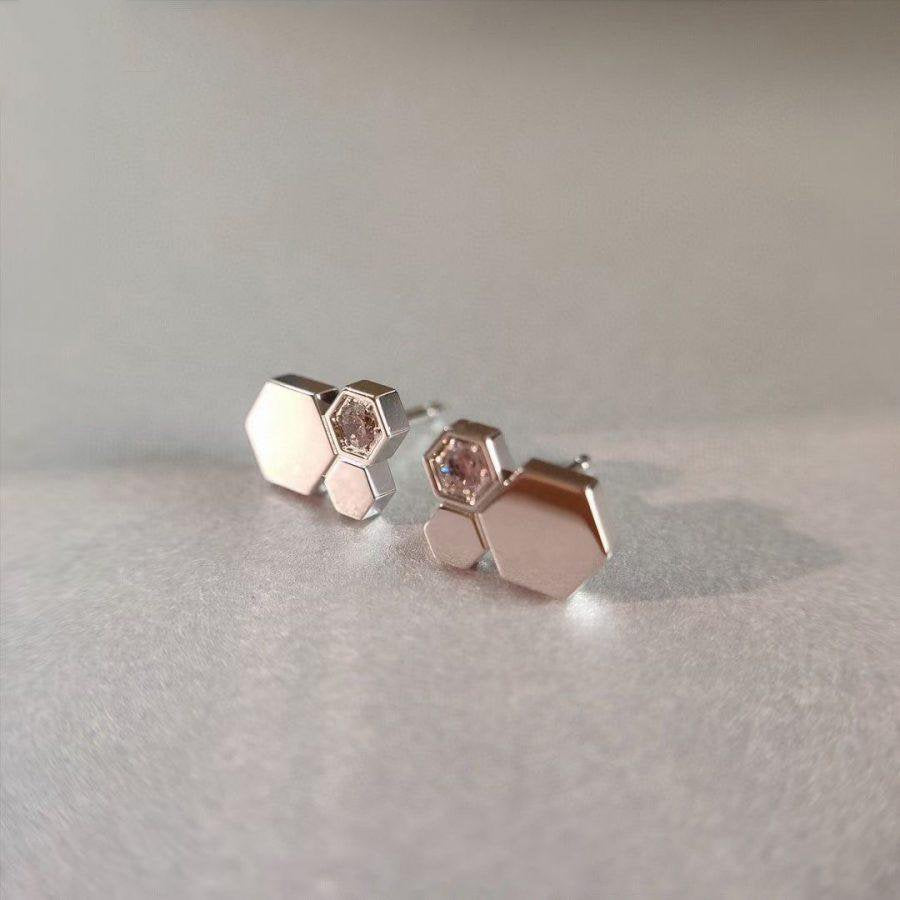 [Stars Jewelry]BEE LOVE SILVER DIAMOND EARRINGS