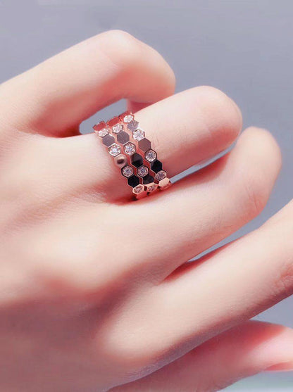 [Stars Jewelry]BEE LOVE RING PINK GOLD DIAMOND