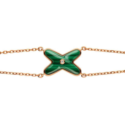 [Stars Jewelry]JEUX BRACELET MALACHITE PINK GOLD 1 DIAMOND