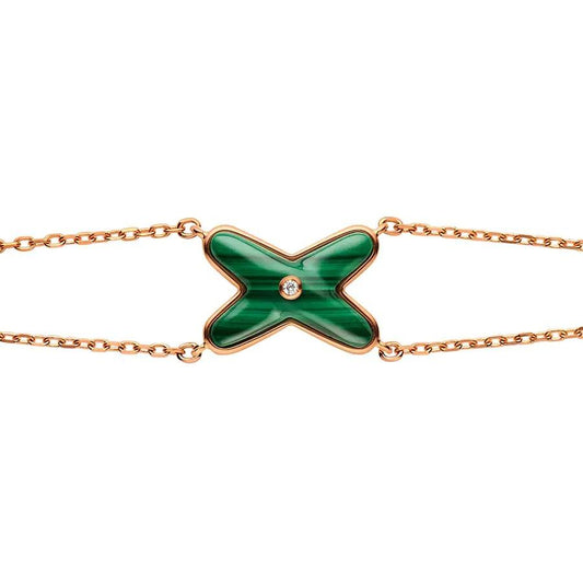 [Stars Jewelry]JEUX BRACELET MALACHITE PINK GOLD 1 DIAMOND