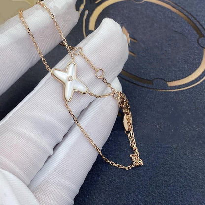 [Stars Jewelry]JEUX BRACELET WHITE MOP PINK GOLD 1 DIAMOND