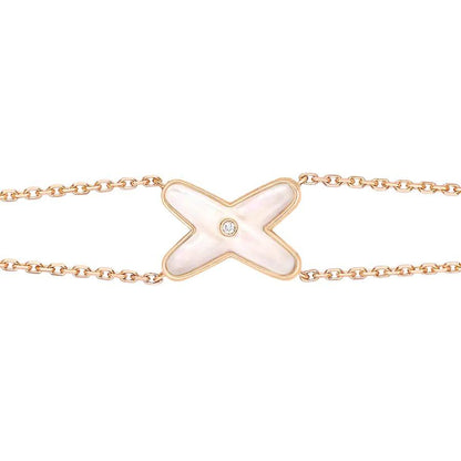 [Stars Jewelry]JEUX BRACELET WHITE MOP PINK GOLD 1 DIAMOND