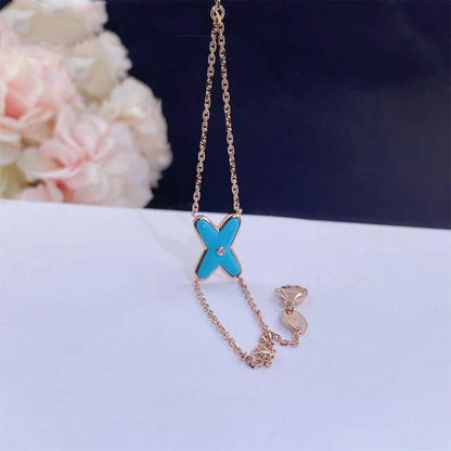 [Stars Jewelry]JEUX BRACELET TURQUOISE PINK GOLD 1 DIAMOND