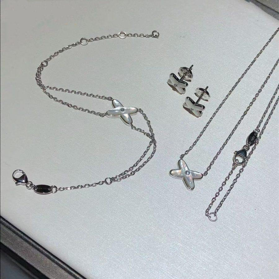[Stars Jewelry]JEUX BRACELET WHITE MOP SILVER 1 DIAMOND