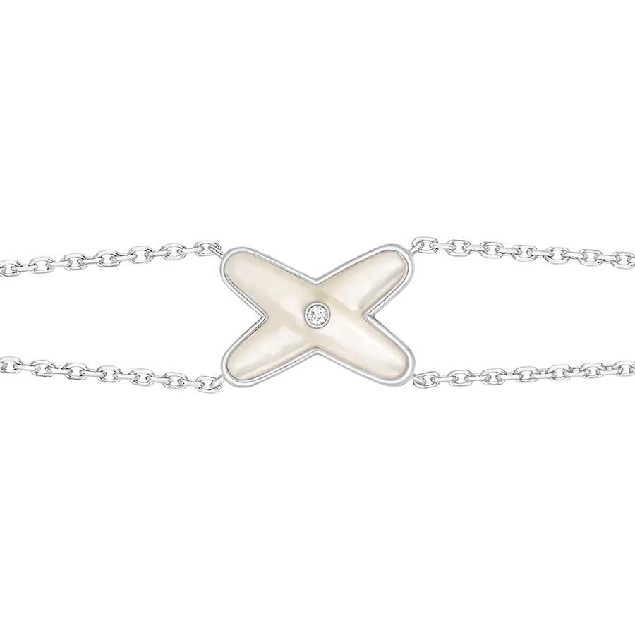 [Stars Jewelry]JEUX BRACELET WHITE MOP SILVER 1 DIAMOND