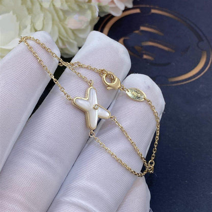[Stars Jewelry]JEUX BRACELET WHITE MOP GOLD 1 DIAMOND