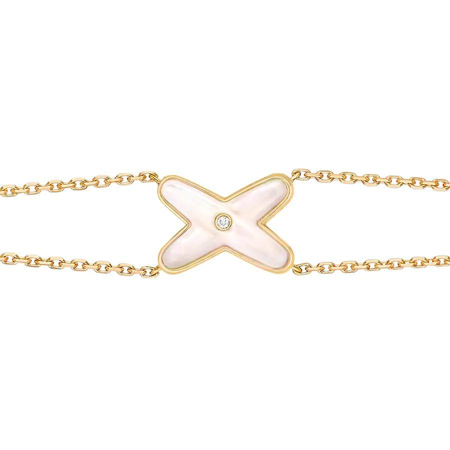 [Stars Jewelry]JEUX BRACELET WHITE MOP GOLD 1 DIAMOND
