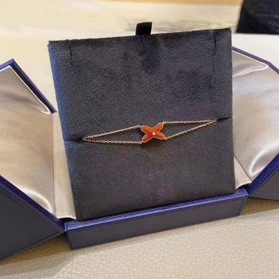 [Stars Jewelry]JEUX BRACELET CARNELIAN PINK GOLD 1 DIAMOND