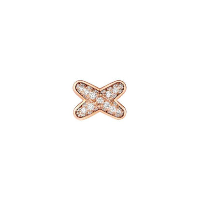 [Stars Jewelry]JEUX DE PINK GOLD DIAMOND EARRINGS