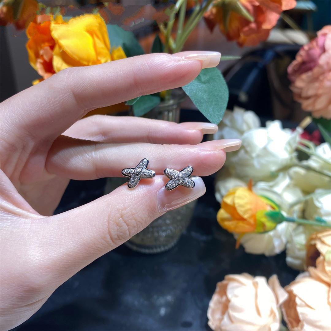 [Stars Jewelry]JEUX DE SILVER DIAMOND EARRINGS