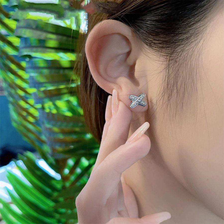 [Stars Jewelry]JEUX DE SILVER DIAMOND EARRINGS