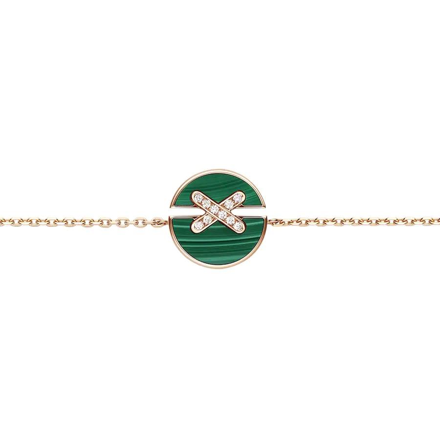 [Stars Jewelry]JEUX DE BRACELET MALACHITE PINK GOLD DIAMONDS