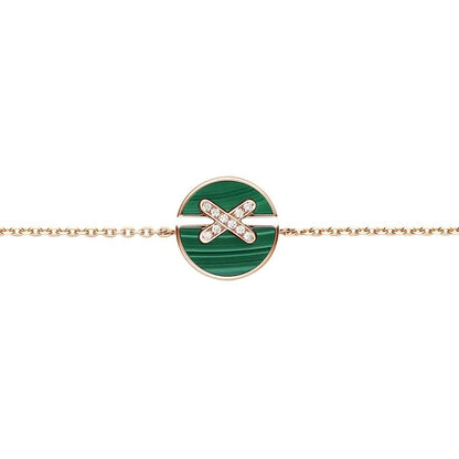 [Stars Jewelry]JEUX DE BRACELET MALACHITE PINK GOLD DIAMONDS