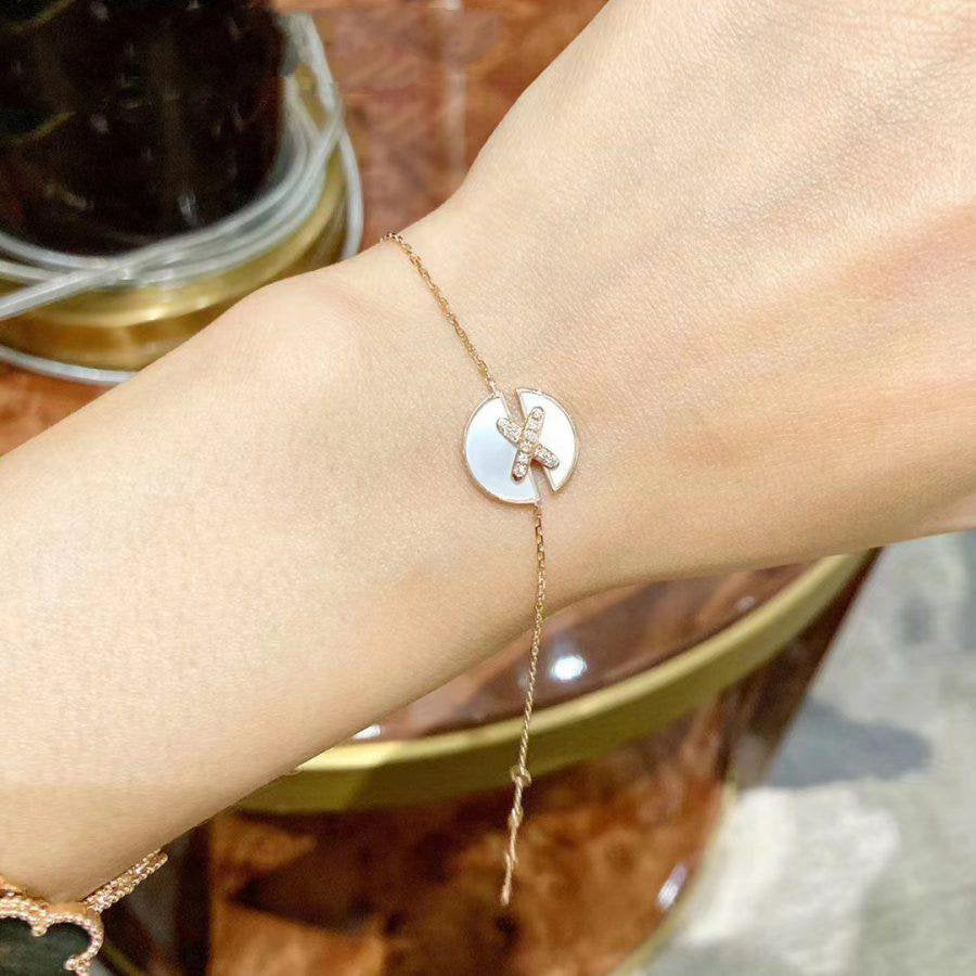 [Stars Jewelry]JEUX DE BRACELET MOP PINK GOLD DIAMONDS