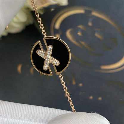 [Stars Jewelry]JEUX DE BRACELET ONYX PINK GOLD DIAMOND