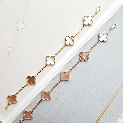 [Stars Jewelry] CLOVER 5 MOTIFS  PINK MOP BRACELET COLLECTION