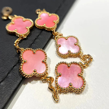 [Stars Jewelry] CLOVER 5 MOTIFS  PINK MOP BRACELET COLLECTION
