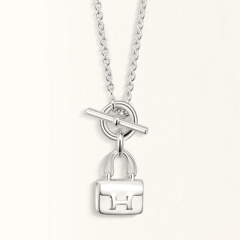 [Stars Jewelry]POP H PEDANT SILVER NECKLACE