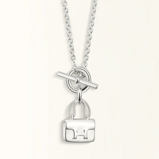 [Stars Jewelry]POP H PEDANT SILVER NECKLACE
