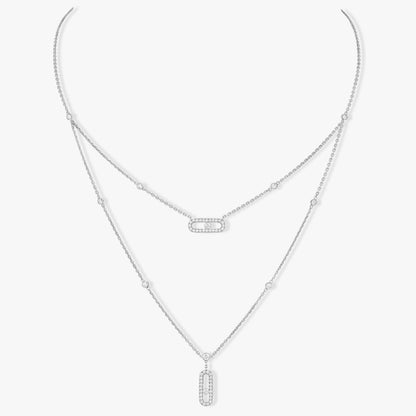 [Stars Jewelry]MOVE 2 ROW DIAMOND NECKLACE