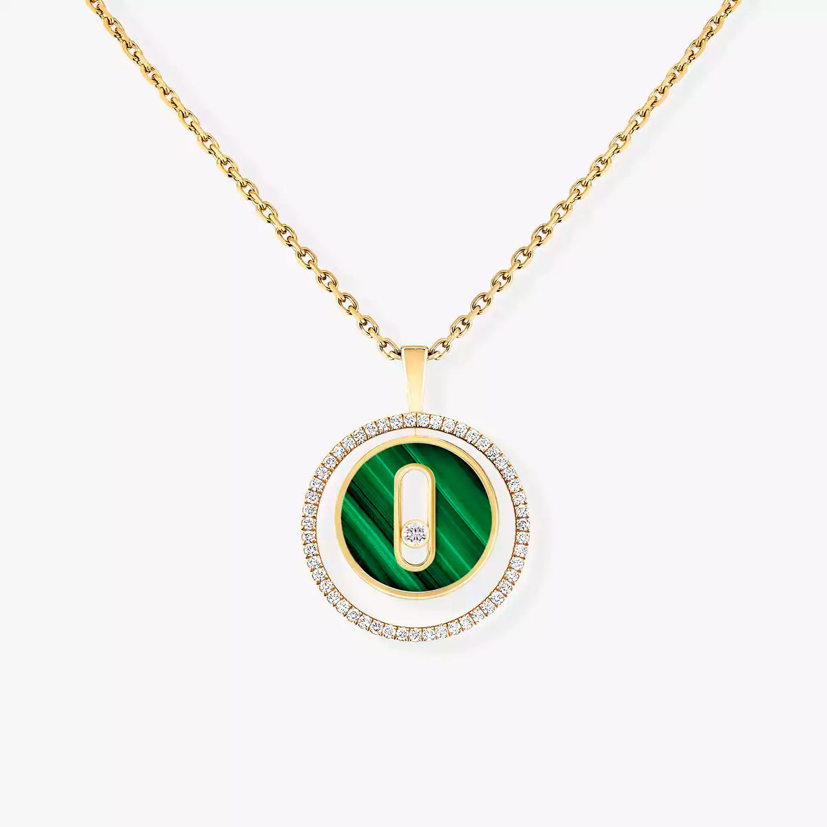 [Stars Jewelry]Lucky Move Diamond Necklace in Rose Gold and White Mother-of-Pearl