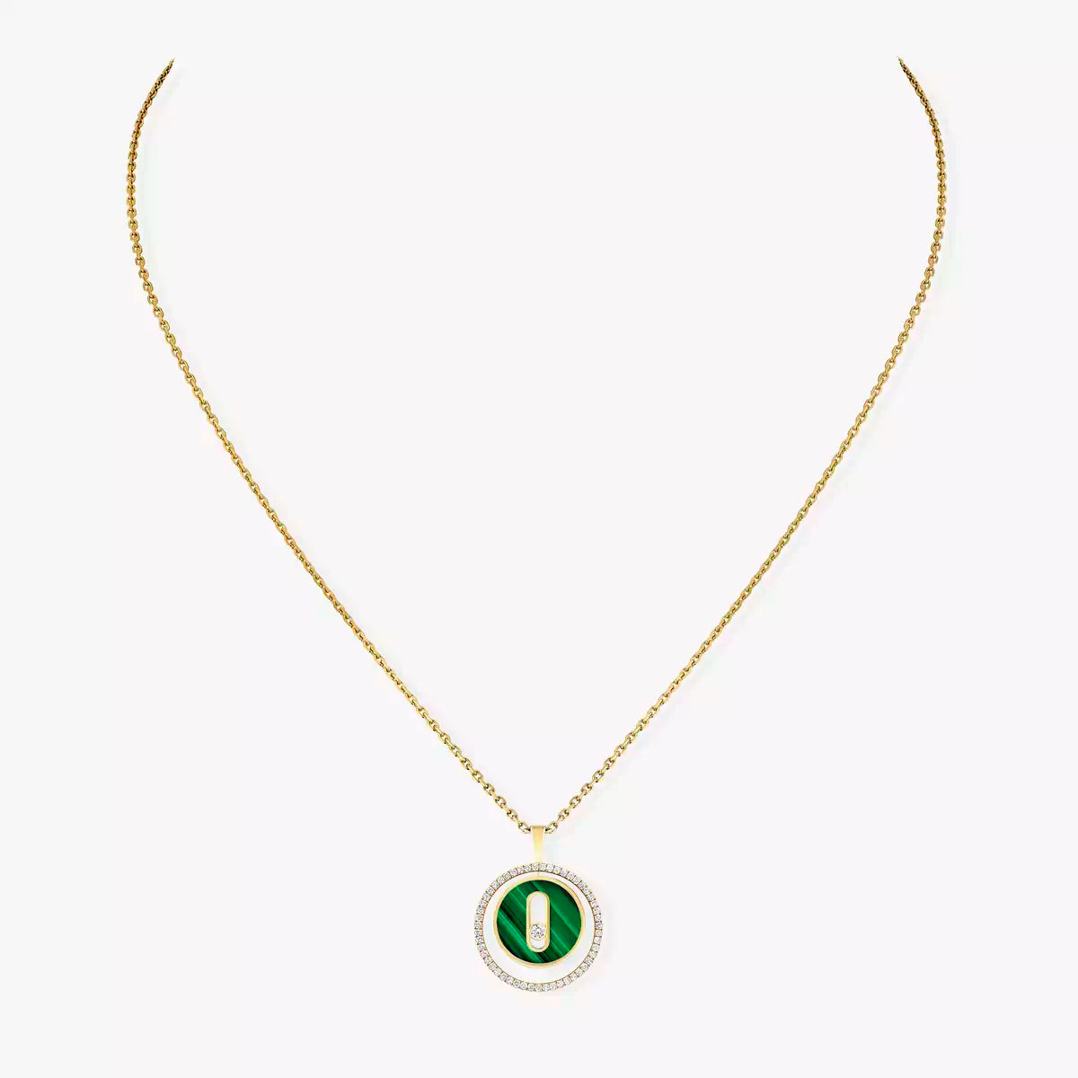[Stars Jewelry]Lucky Move Diamond Necklace in Rose Gold and White Mother-of-Pearl