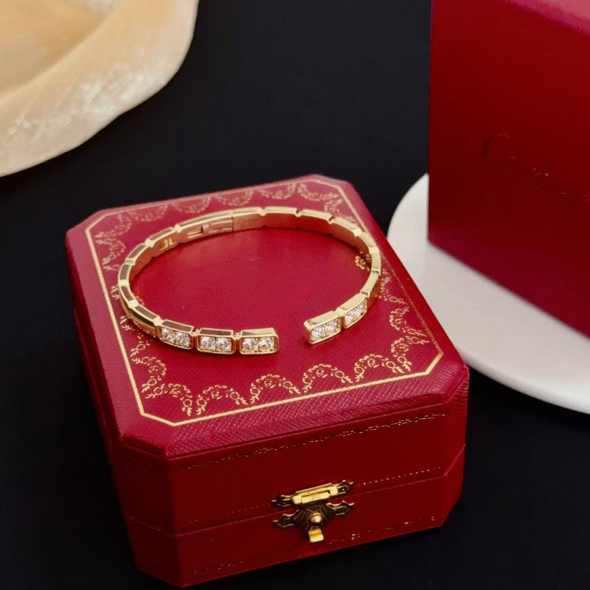[Stars Jewelry]LOVE DIAMOND OPEN  BRACELET