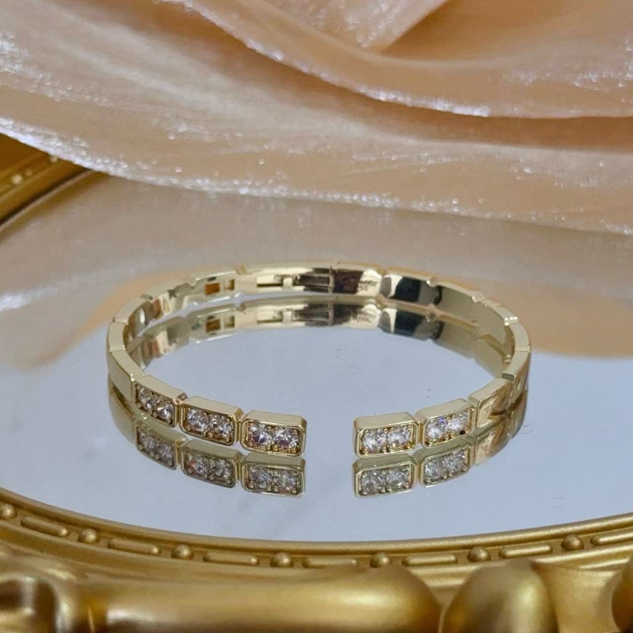 [Stars Jewelry]LOVE DIAMOND OPEN  BRACELET