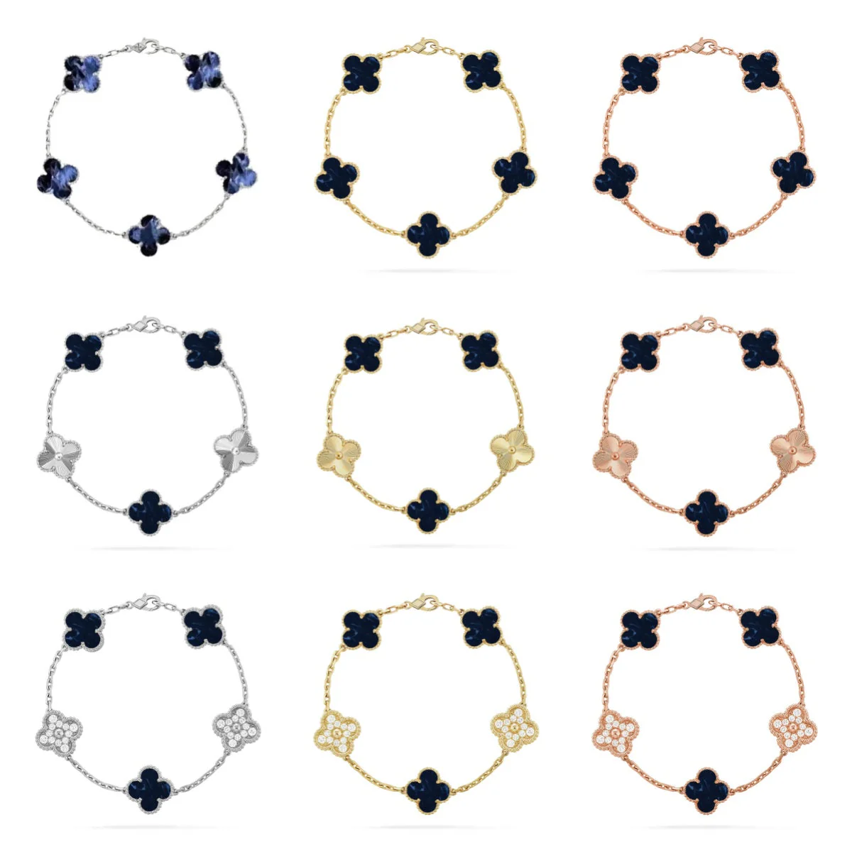 [Stars Jewelry]CLOVER 5 MOTIF PIETERSITE BRACELET COLLECTION