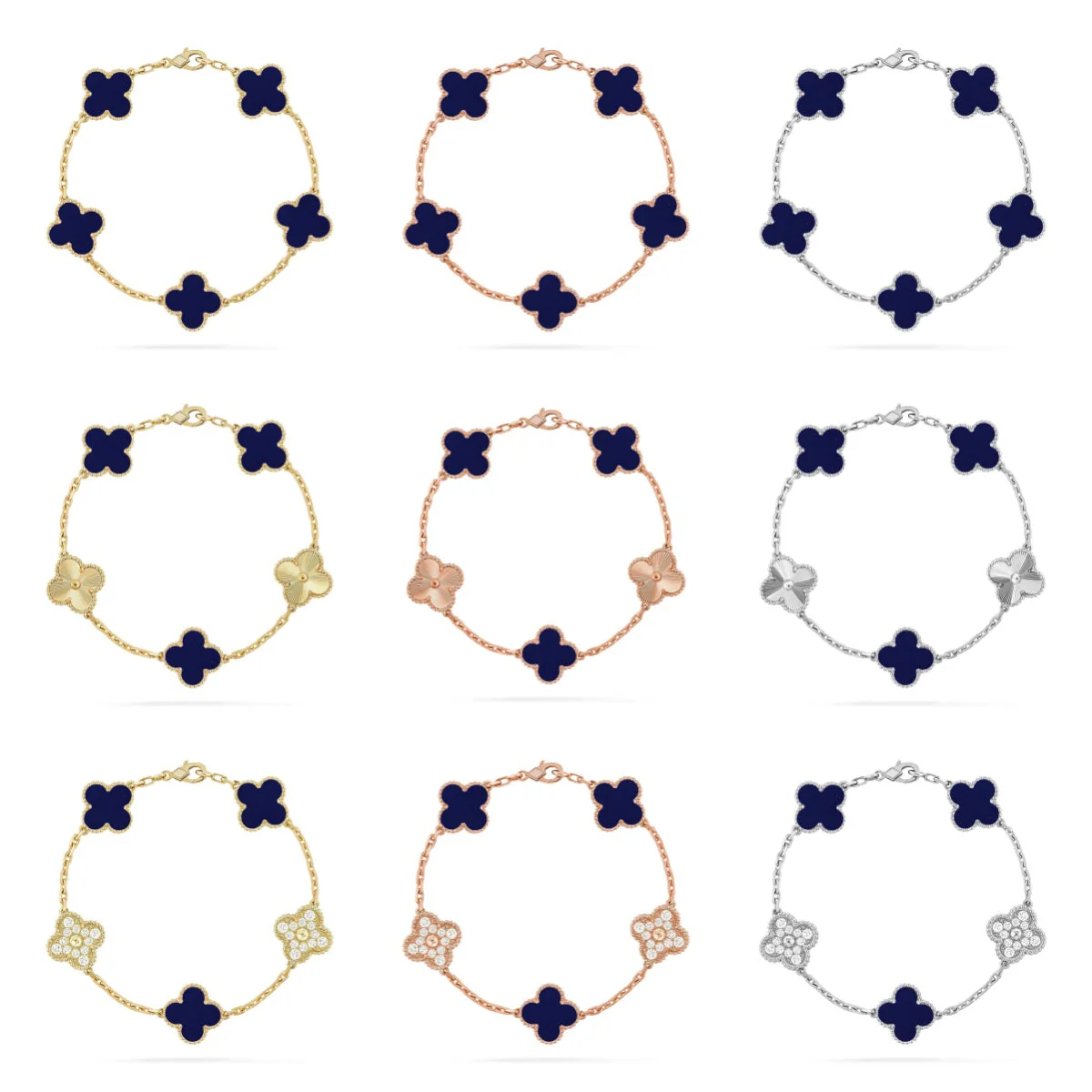 [Stars Jewelry]CLOVER 5 MOTIF LAPIS LAZULI BRACELET COLLECTION
