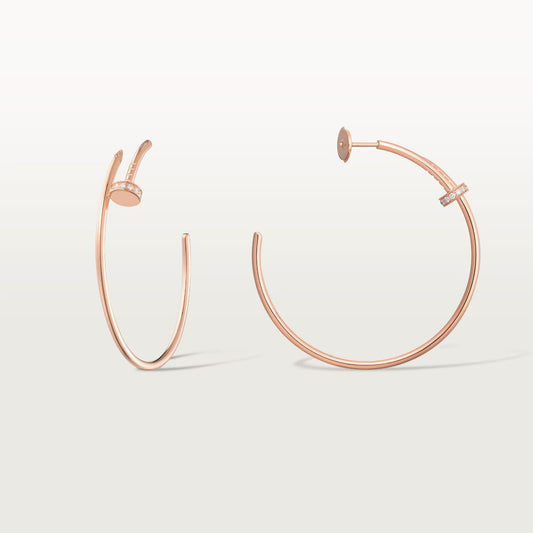 [Stars Jewelry]JUSTE HALF DIAMOND LARGE EARRINGS