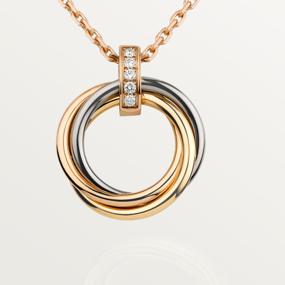[Stars Jewelry]TRINITY NECKLACE GOLD  DIAMONDS