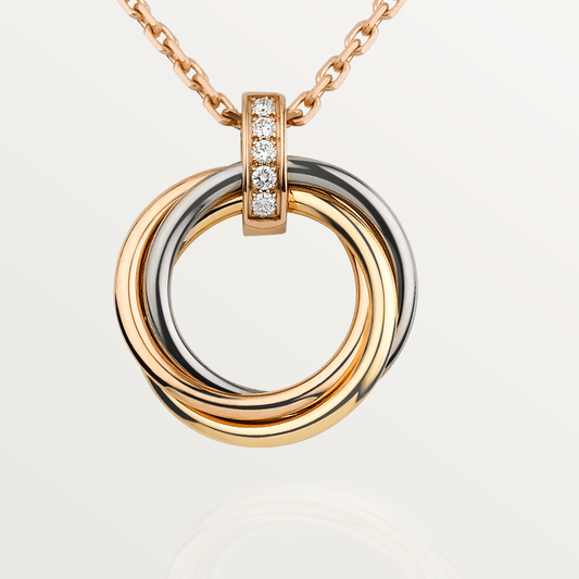 [Stars Jewelry]TRINITY NECKLACE GOLD  DIAMONDS