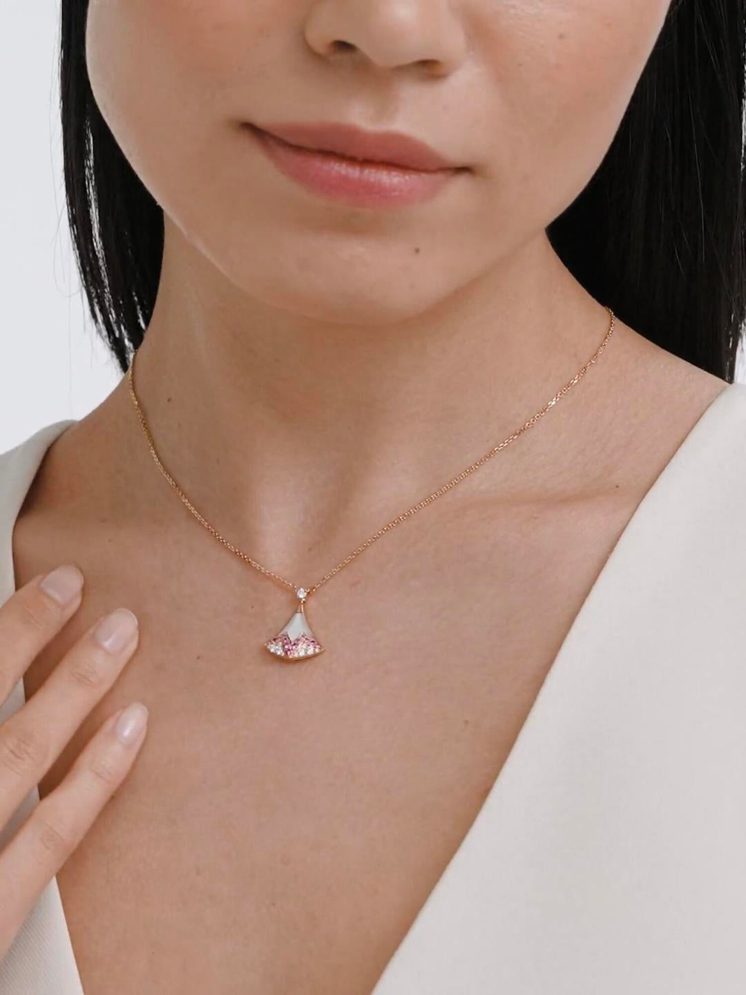 [Stars Jewelry]BVLGARI Divas' Dream Qixi Exclusive Pink Gemstone Necklace