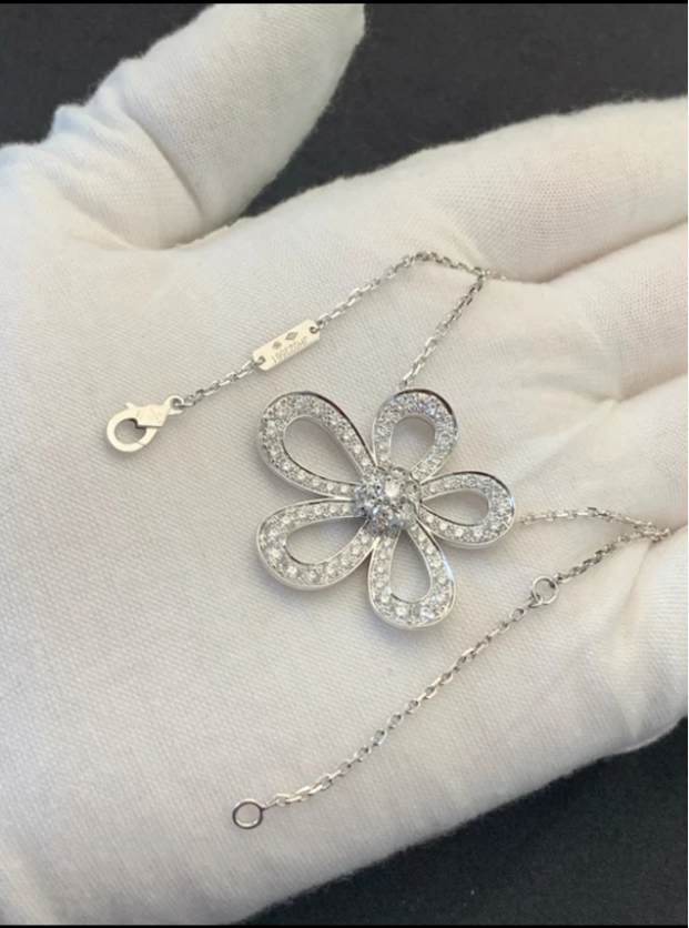 [Stars Jewelry]Flowerlace Diamond Pavé NECKLACE