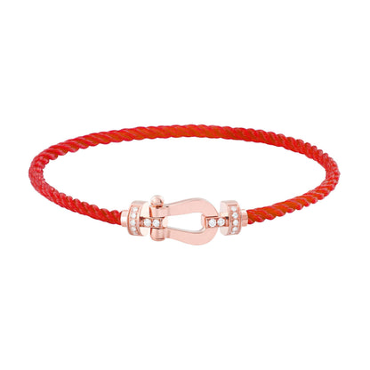 [Stars Jewelry]FORCE 10 HALF DIAMOND PINK GOLD RED CORDERI LARGE AND MEDIUM MODEL