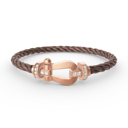 [Stars Jewelry]FORCE LARGE HORSESHOE HALF DIAMOND BRACELET ROSE GOLD
