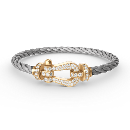 [Stars Jewelry]FORCE LARGE HORSESHOE FULL DIAMOND BRACELET GOLD