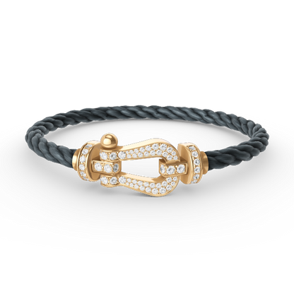 [Stars Jewelry]FORCE LARGE HORSESHOE FULL DIAMOND BRACELET GOLD