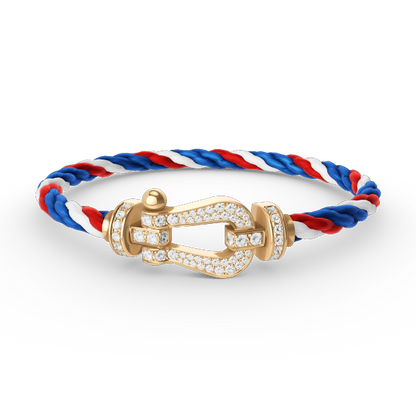 [Stars Jewelry]FORCE LARGE HORSESHOE FULL DIAMOND BRACELET GOLD